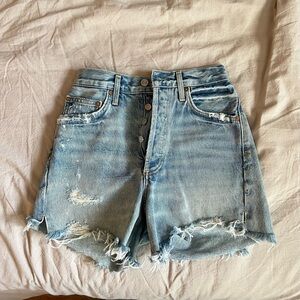 Agolde Dee High Rise Denim Shorts
